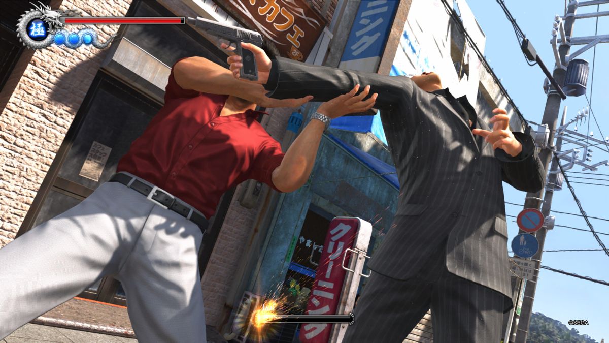 Yakuza 6: The Song of Life (PlayStation 4) screenshot: Firearm disarming move