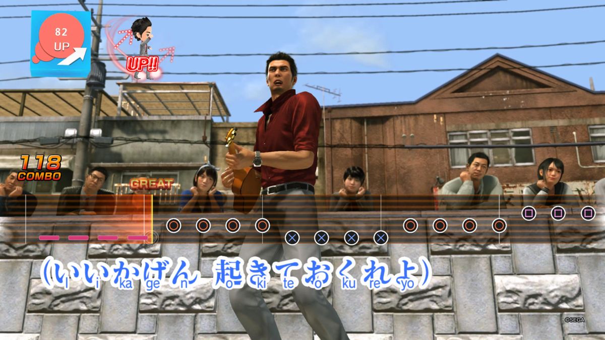 Yakuza 6: The Song of Life (PlayStation 4) screenshot: Kiryu is still the king of karaoke