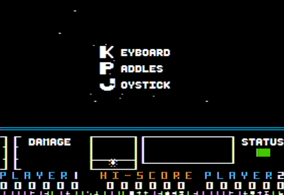 Screenshot of Warp Destroyer (Apple II, 1982) - MobyGames