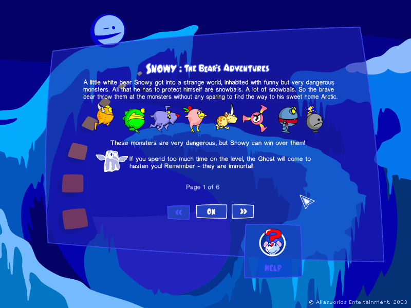 Snowy: The Bear's Adventures (Windows) screenshot: The Enemies
