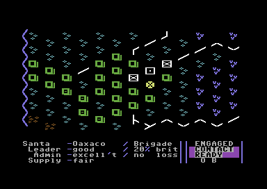 Halls of Montezuma: A Battle History of the United States Marine Corps (Commodore 64) screenshot: Giving orders.