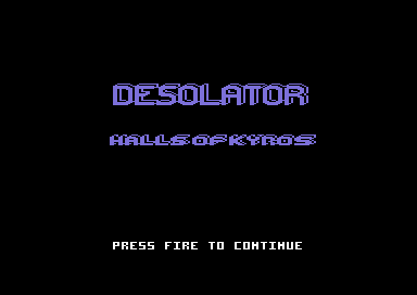 Kyros (Commodore 64) screenshot: Title screen.