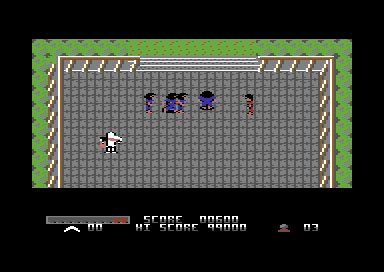 Kyros (Commodore 64) screenshot: Beat the enemy up.
