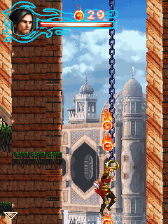 Prince of Persia: The Forgotten Sands (J2ME) screenshot: Sliding down