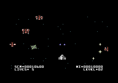 Hades Nebula (Commodore 64) screenshot: Deep space now.