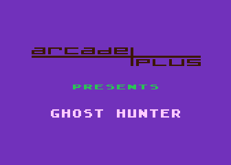 Ghost Hunter (Atari 8-bit) screenshot: Title Screen