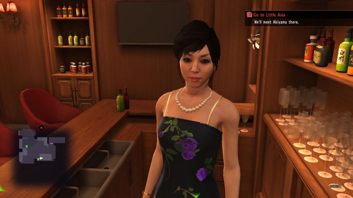 Yakuza 6: The Song of Life (PlayStation 4) screenshot: The current owner at club Serena