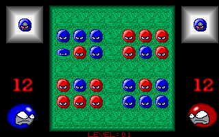Segyun-jeon (DOS) screenshot: Tougher level. Starting formation