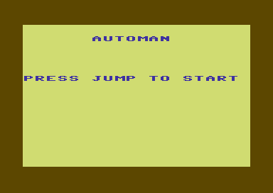 Automan (Commodore 64) screenshot: Title screen.