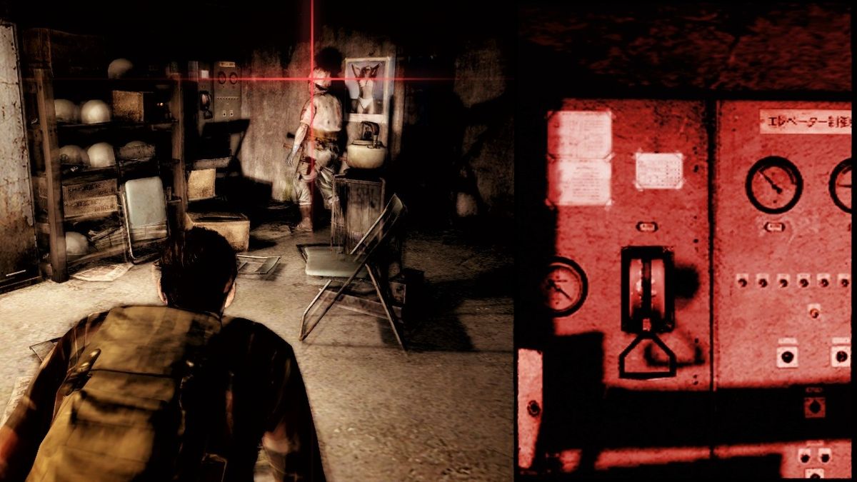 Siren: Blood Curse (PlayStation 3) screenshot: Sneaking behind an enemy using the Sightjack.
