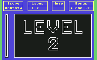 Frenzy (Commodore 64) screenshot: Level information