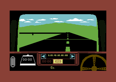 Rally Driver (Commodore 64) screenshot: Get set, go!