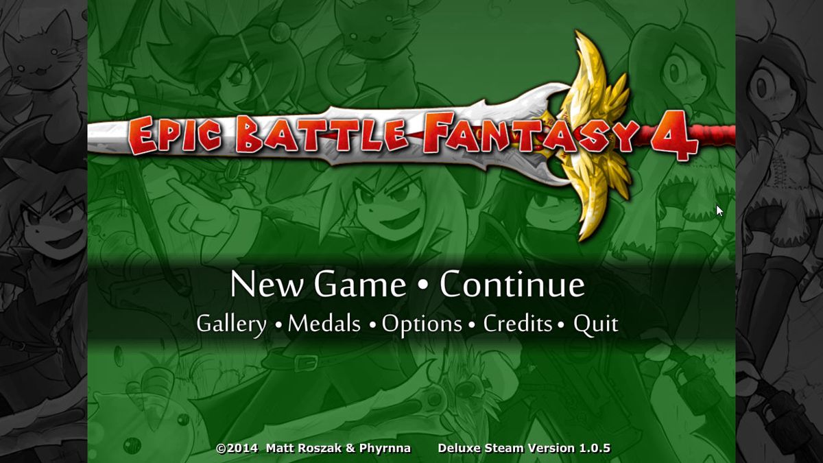 Epic Battle Fantasy 4 (Windows) screenshot: Title screen