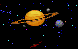 Jumpman Lives! (DOS) screenshot: Opening sequence