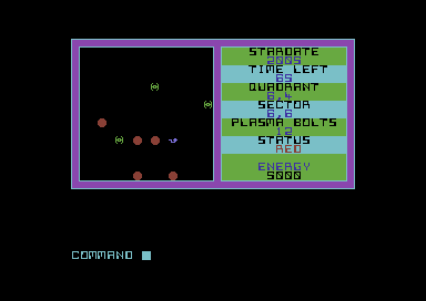 Vagan Attack (Commodore 64) screenshot: Your next command?
