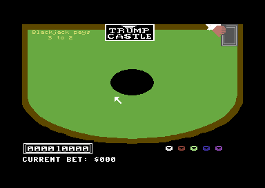 Trump Castle: The Ultimate Casino Gambling Simulation (Commodore 64) screenshot: Black Jack.