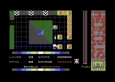 Hideous (Commodore 64) screenshot: Blast the mutants.