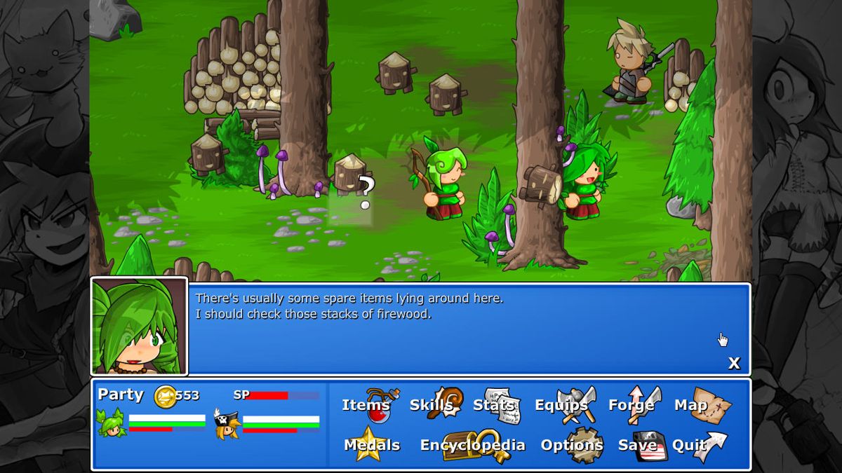 Epic Battle Fantasy 4 (Windows) screenshot: Dialogue