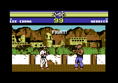 Fist Fighter (Commodore 64) screenshot: FIGHT!