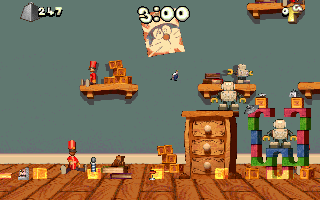 Trash It (DOS) screenshot: Massive jump.