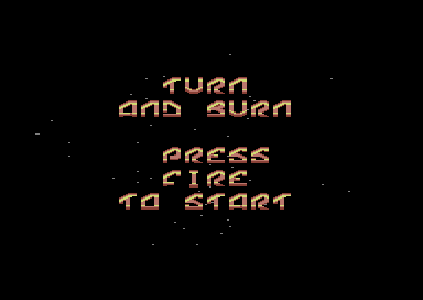 Turn n' Burn (Commodore 64) screenshot: Title screen.