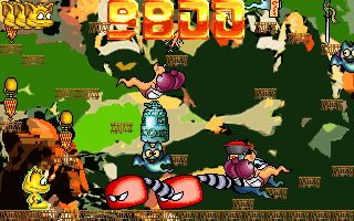 Tonko (DOS) screenshot: More and more enemies attack