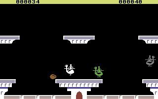 Lancer Lords (Commodore 64) screenshot: Got one. Now to destroy the egg