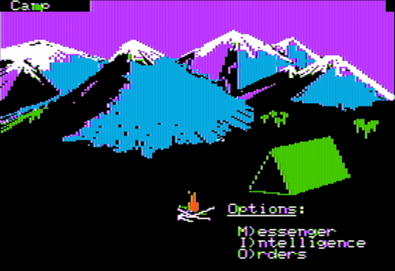 Tawala's Last Redoubt (Apple II) screenshot: Starting Camp