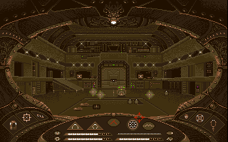 Eco Phantoms (DOS) screenshot: Inside a building