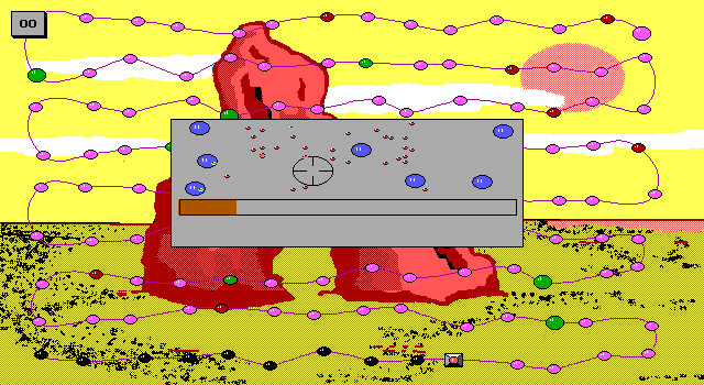 SnakeWinder (DOS) screenshot: Selecting the number of steps with shooting the balls