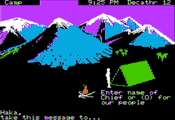 Tawala's Last Redoubt (Apple II) screenshot: Sending a Messenger