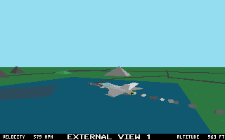 Armour-Geddon (DOS) screenshot: Launching a missile