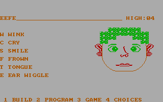 FaceMaker (DOS) screenshot: Playing the memory game