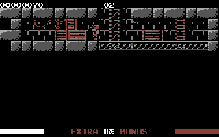 Switchblade (Commodore 64) screenshot: Underground the screen appears as you explore