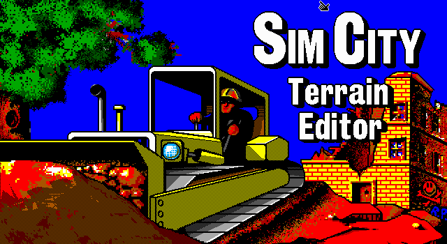 Sim City: Terrain Editor (DOS) screenshot: Title screen