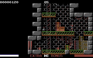 Switchblade (Commodore 64) screenshot: Making your way down...