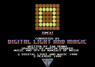 Tomcat (Commodore 64) screenshot: Title screen.