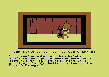 Wiz Biz (Commodore 64) screenshot: Your story.