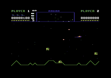 Guardian II: Revenge of the Mutants (Commodore 64) screenshot: Blasting fun.