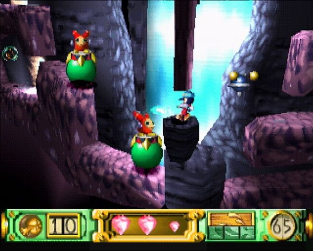 Klonoa: Door to Phantomile (PlayStation) screenshot: Grab the enemies and ride the platforms for yourself