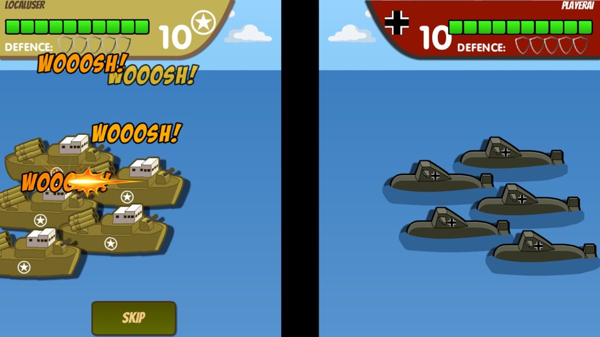 Front Wars (Windows) screenshot: Artillery on ships