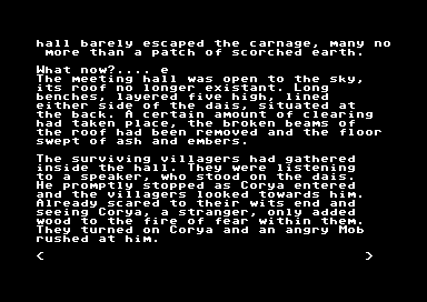 Corya the Warrior-Sage (Commodore 64) screenshot: Help me!
