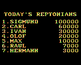 EGO: Repton 4 (Acorn 32-bit) screenshot: High score list