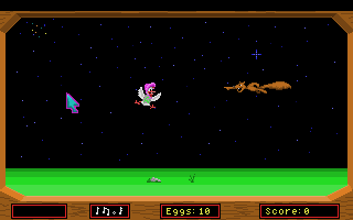 Crazy Nick's Software Picks: Roger Wilco's Spaced Out Game Pack (DOS) screenshot: Avoid this fox