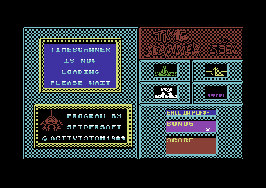 Time Scanner (Commodore 64) screenshot: Title screen.