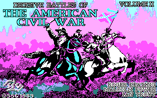 Decisive Battles of the American Civil War, Vol. 2 (DOS) screenshot: Title Screen (CGA)