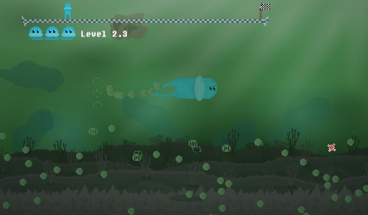 Alien Run (Windows) screenshot: This is an under water level