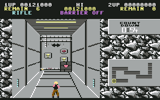 Contra (Commodore 64) screenshot: Level 3
