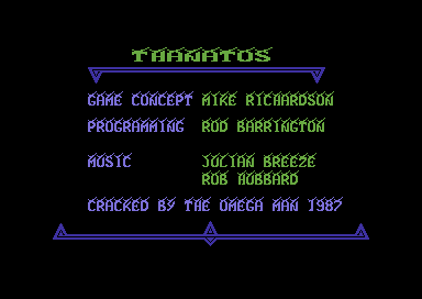 Thanatos (Commodore 64) screenshot: Title screen.