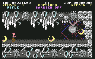 Contra (Commodore 64) screenshot: Destroy the heart to win the game